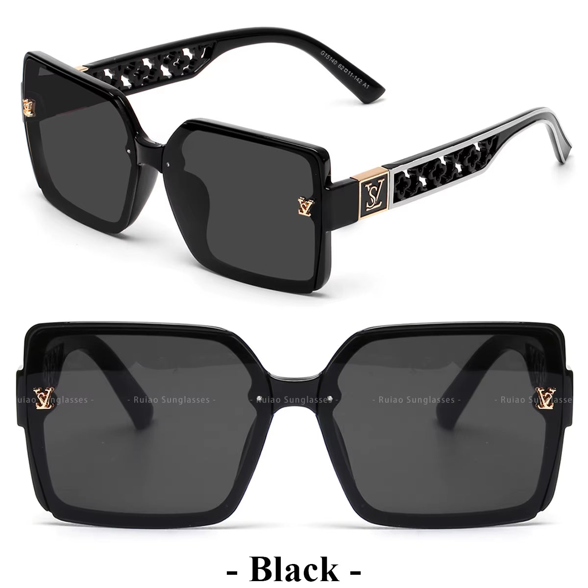 Luxury Square Designer Fashion Big Sunglasses for Women Glasses Brand 2024 Woman Women'S Retro Shades UV400 Sunglasses Eyewear